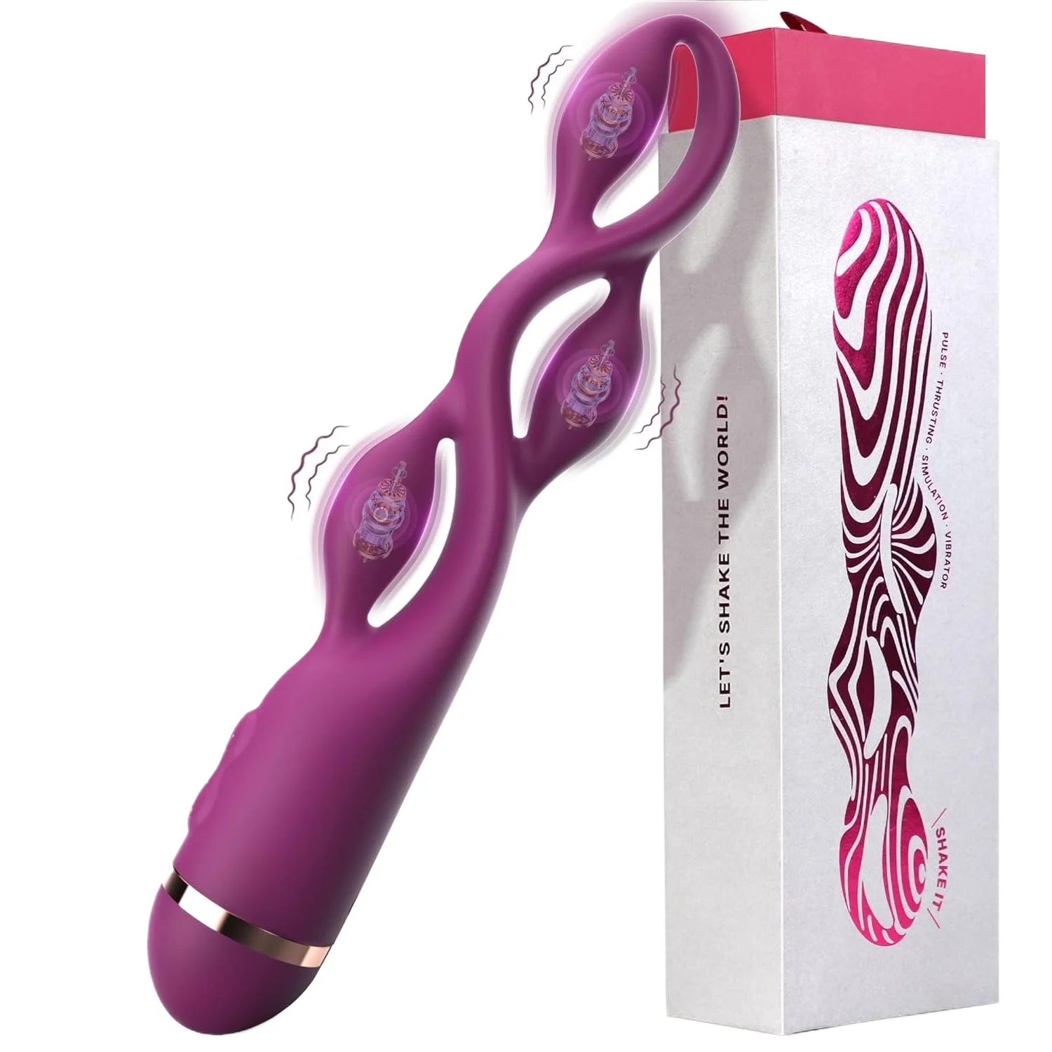 G spot Vibrator Adult Toy Vibrators with 10 Modes, Triple Stimulation Full Silicone Silent Vibrator IPX7 Waterproof, Adult Toys