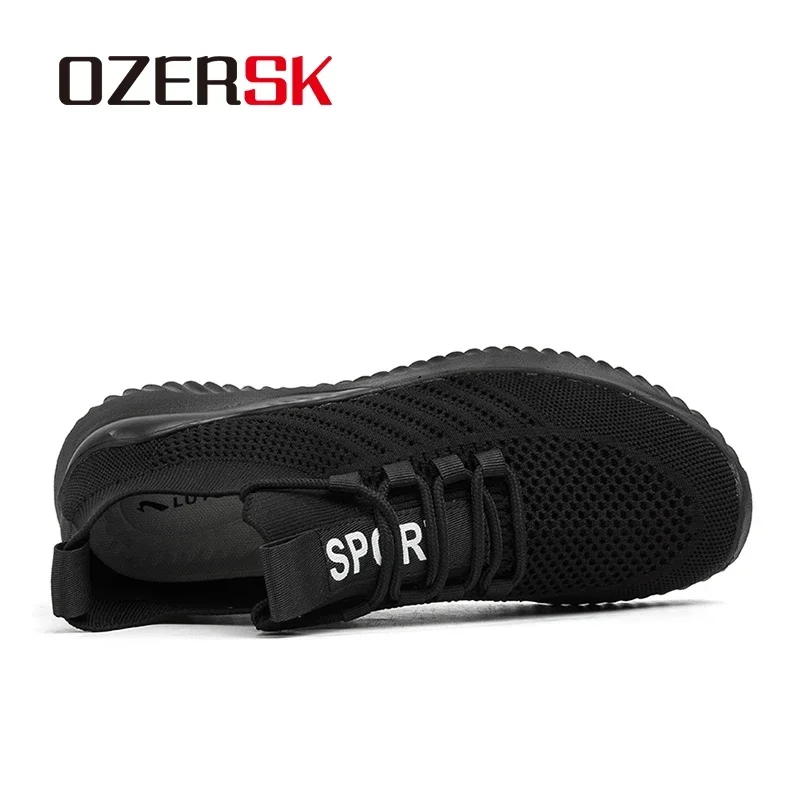 OZERSK Men Casual Shoes Ultralight Comfortable Walking Shoes Unisex Men Woman Sock Mouth Sneakers Plus Size 46