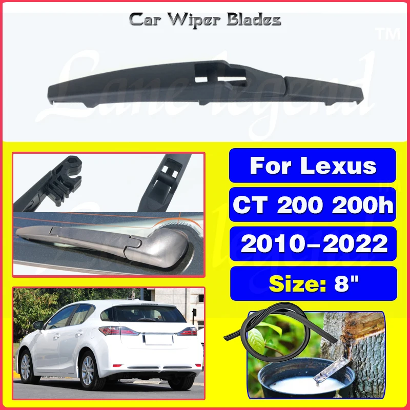 

Wiper 8" Rear Wiper Blade For Lexus CT 200 200h 2010-2022 Windshield Windscreen Rear Window Car Accessories 2011 2012 2013 2014