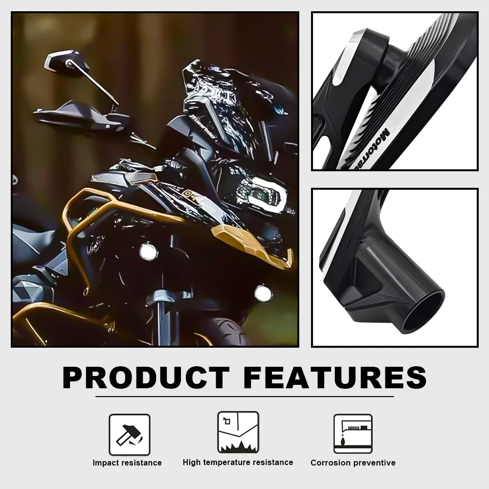 Motorcycle Side Rearview Mirror For R1300GS R1200 1250 GS ADV F900R G310GS S1000XR Aluminum Adjustable Rear View Mirror