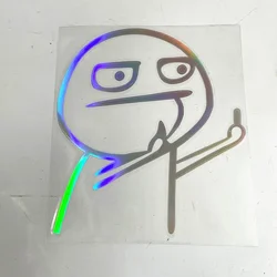 Cartoon Funny Middle Finger Reflective Vinyl Car Sticker Motorcycle Decal Styling Personality Decoration Exterior Accessories