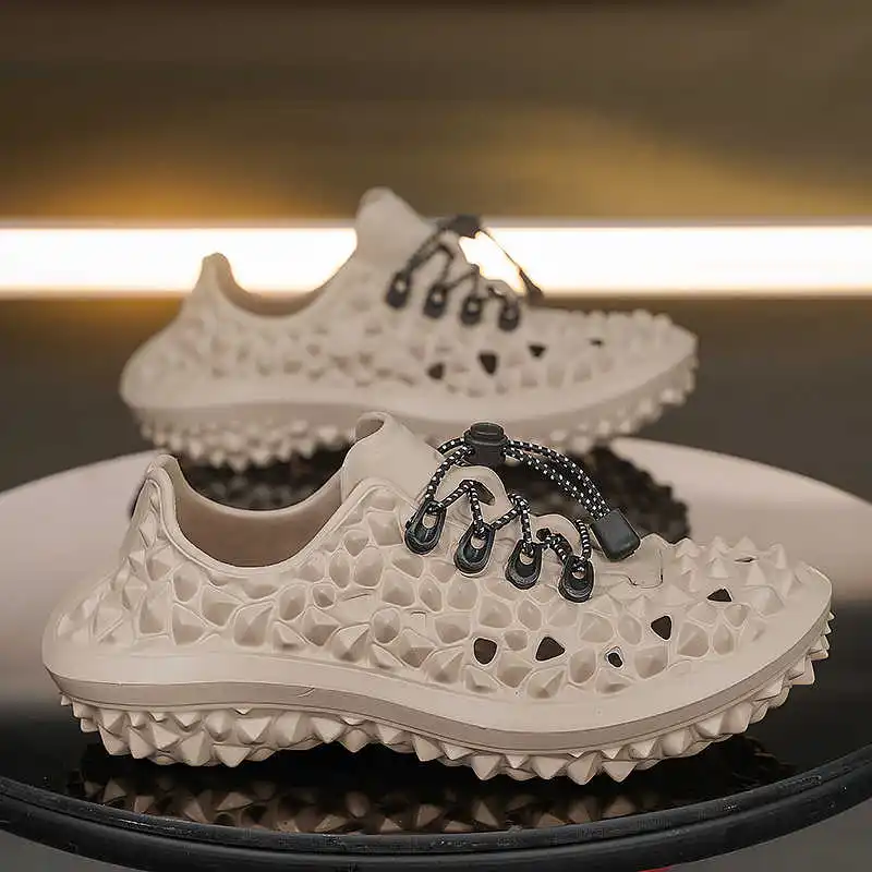 

Playform Thick-heeled Slippers For Home Couple Brown Man Moccasin Shoes Low Luxury Sandals Sneakers Sports Luxe Luxery