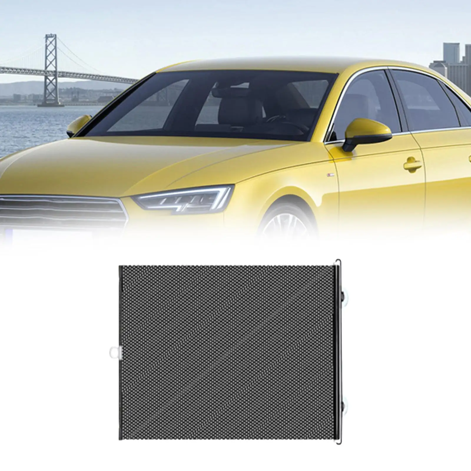 Car Telescopic Roller Window Sunshade Sun Shade Black Sturdy Foldable Visor Curtain for Most Cars,SUV, Trucks, House Window