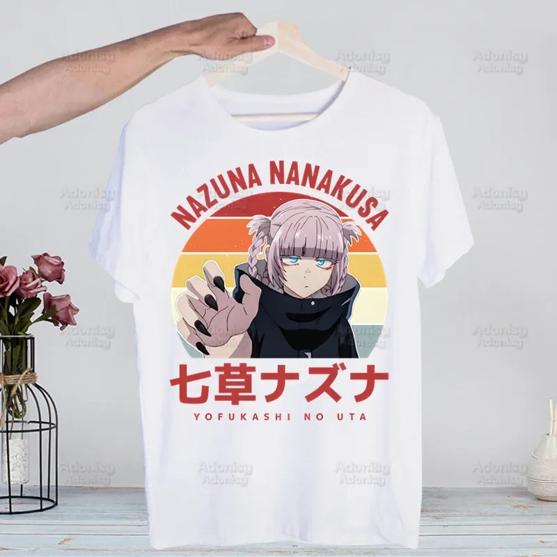 Yofukashi No Uta T Shirt Harajuku Call of the Night Manga TShirts Short Sleeve Fashion Casual Nanakusa Nazuna T-Shirt Tops Tees