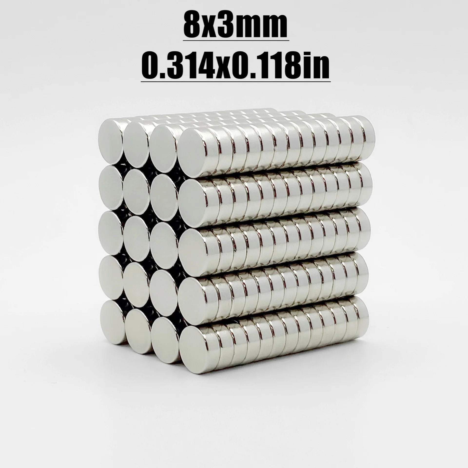 10-1000pcs 8x3mm Magnet Neodymium Magnet N35 NdfeB Permanent Magnetic Imanes Fridge Diy Magnets Round Shape 8*3 Magnet Accessory
