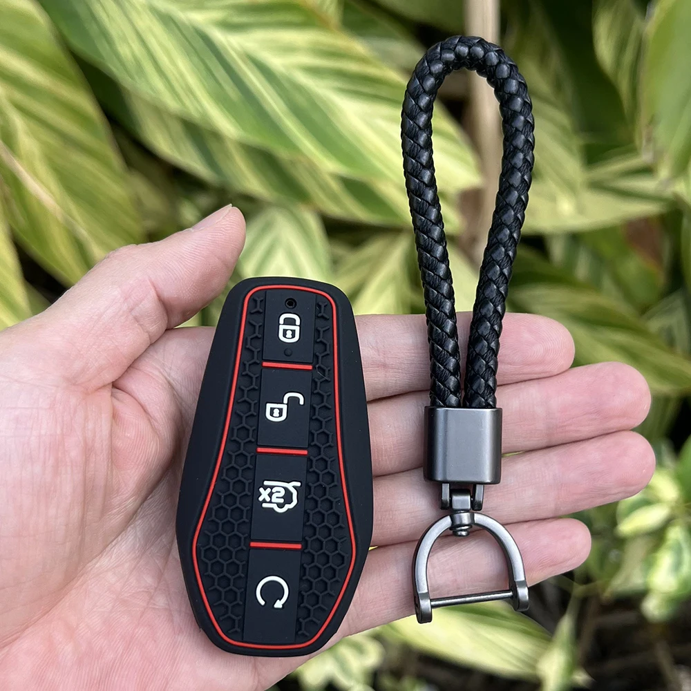 Key Case Cover for BYD Song Plus Atto 3 Han EV Tang DM Qin Seal Dolphin Silicone Remote Fob Holder Keychain Car Accessories