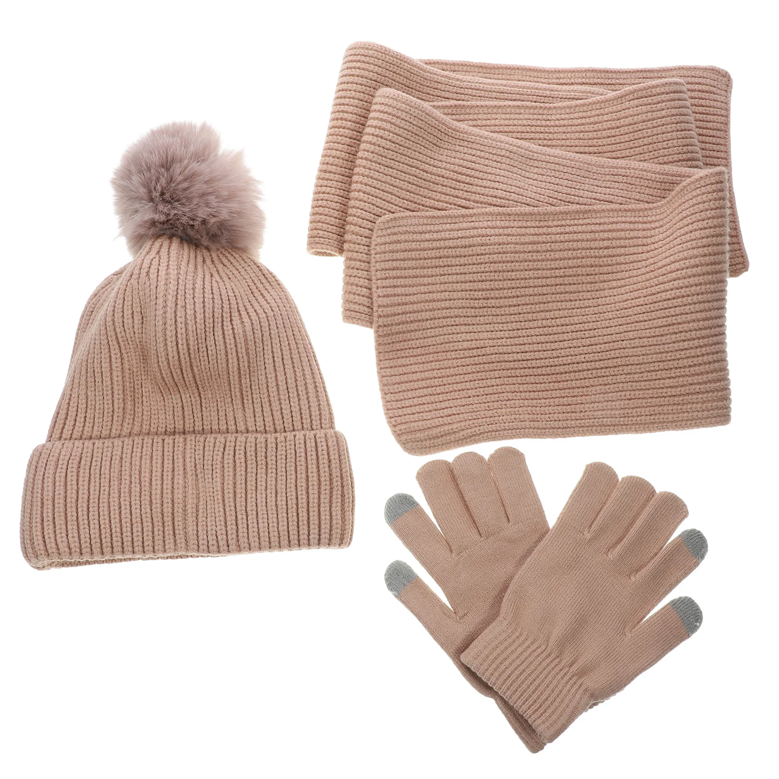 1 مجموعة 1 مجموعة المرأة قبعة قفازات وشاح الشتاء الدافئة زي مجموعة شاشة تعمل باللمس متوافق ركوب تسلق الملحقات في الهواء الطلق #4