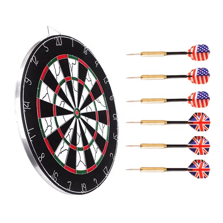 

Unisex Adult 18-Inch Official Size Dartboard with Durable Steel Tip Darts New & Improved