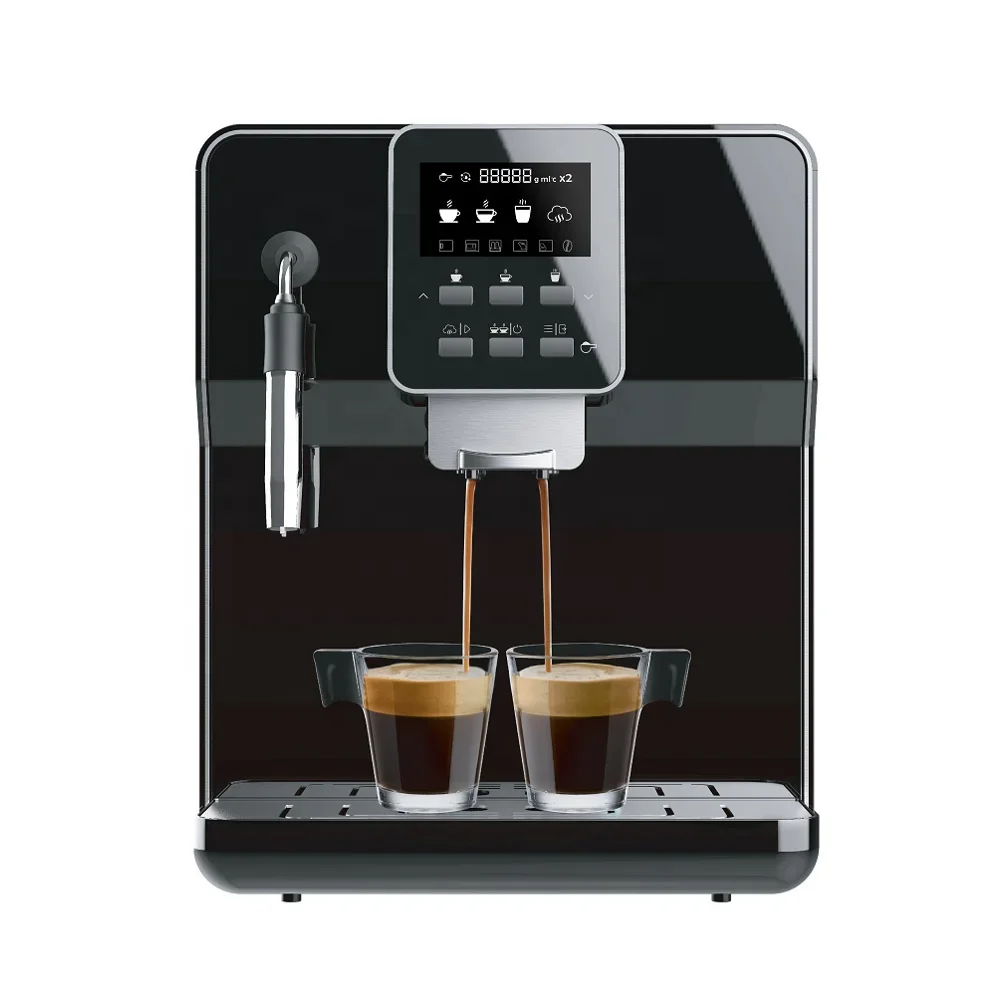 Commercial Automatic Cappuccino Latte Macchiato Cafe Bean To Cup Coffee Machine Espresso With Grinder