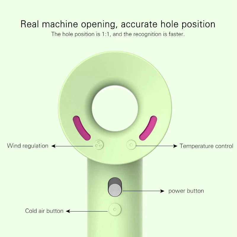 Funda protectora de silicona suave para secador de pelo Dyson supersónico, 360 de protección completa, funda de carga para Dyson