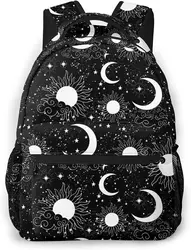 School Backpack Sun Moon Stars Astrology for Student Girl laptop Bookbag Durable Casual Daypack Student Teens CollegeTravel Bag