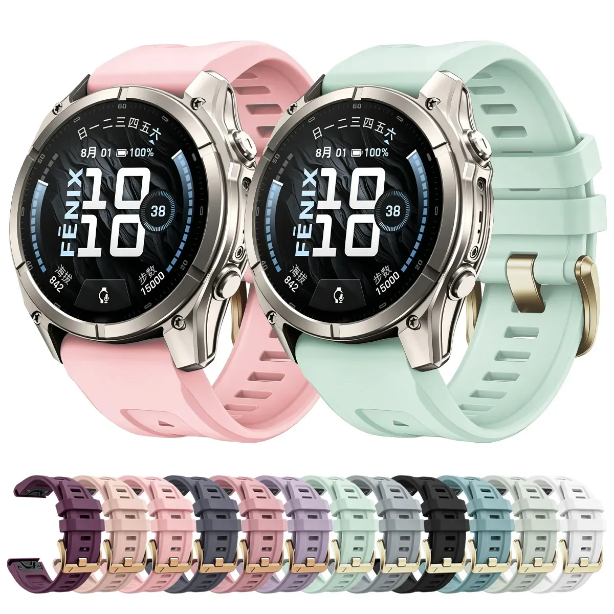 QuickFit 20mm Strap for Garmin Fenix 9 Pro 8 AMOLED 43mm Silicone Band for Garmin Fenix 7S 6S Instinct 3 40mm Bracelet Watchband