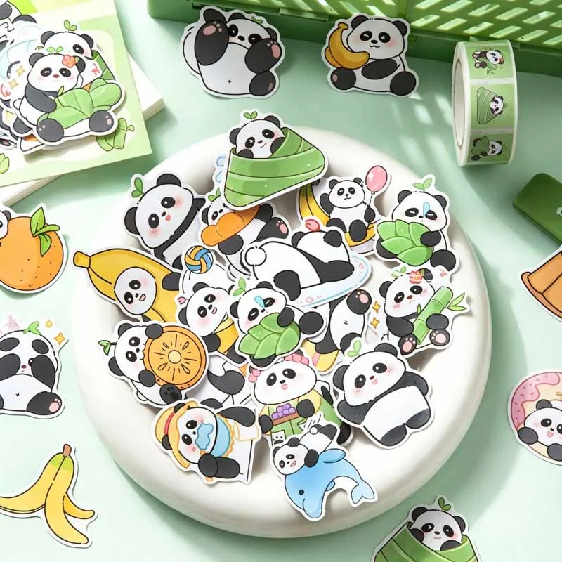 24pack/lot Kawaii Panda Stickers Cute Scrapbooking DIY Diary Decorative Stationery Sticker Album Stick Label