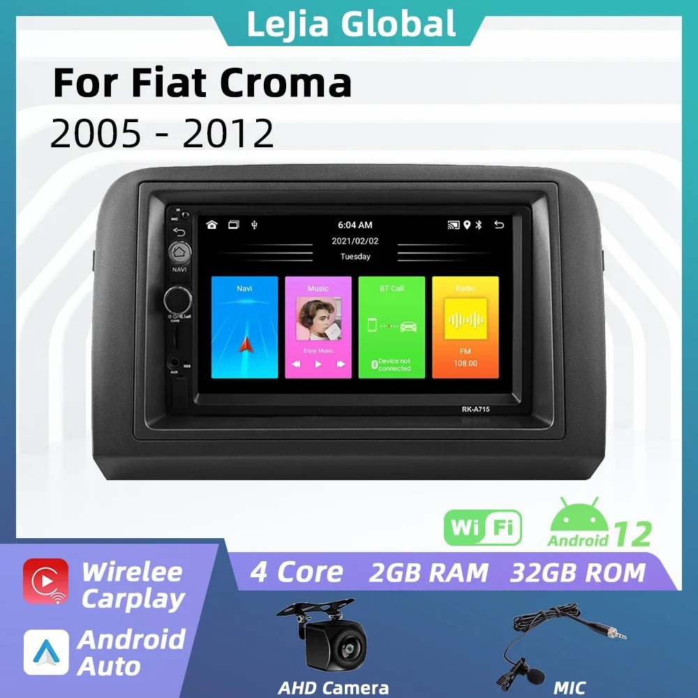 

7" Car Radio For Fiat Croma 2005 - 2012 Android Stereo Multimedia Player GPS Navigation Carplay Android Auto Head Unit Autoradio