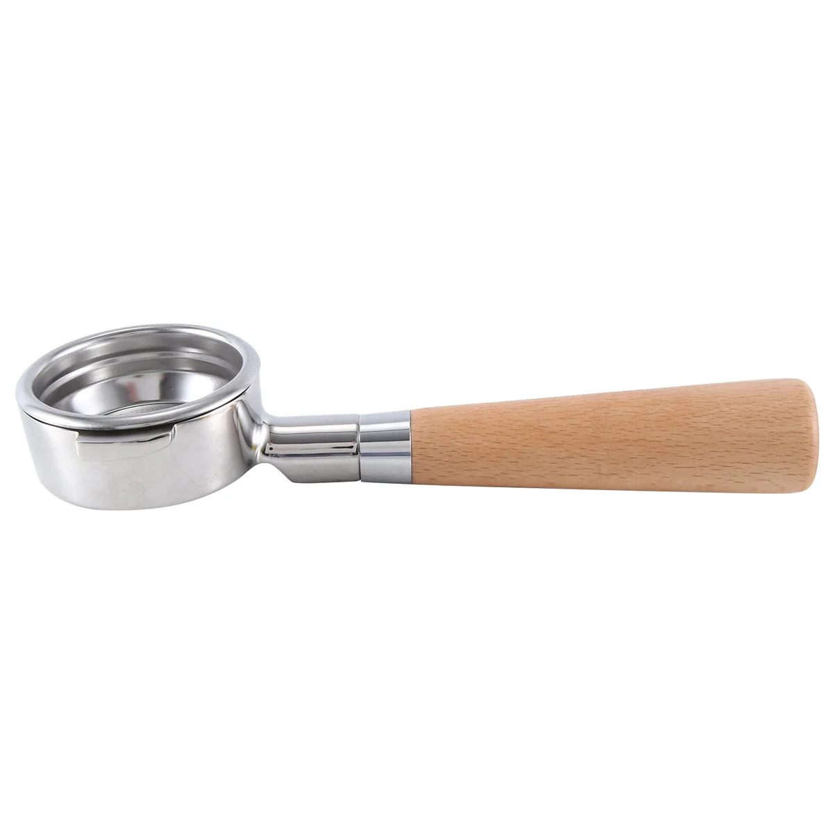 A58E-58MM orelha dupla máquina de café bottomless portátil suporte filtro e61 alça madeira acessório madeira clara