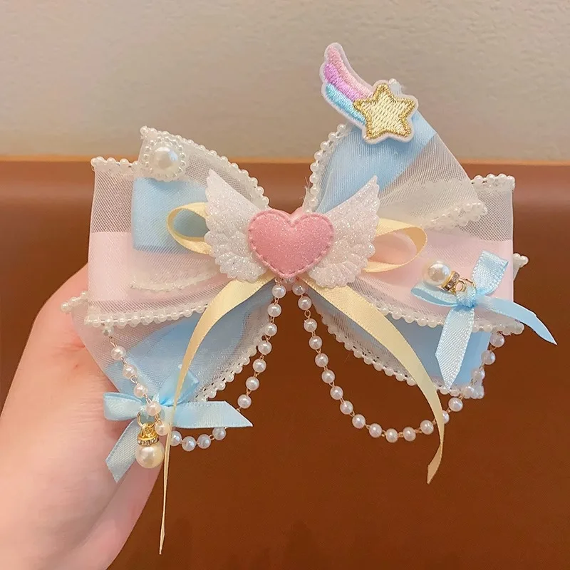 

Children's Bow Love Hair Clip Pretty Girl Headwear Dopamine Dress Princess Lolita Hair Accessories