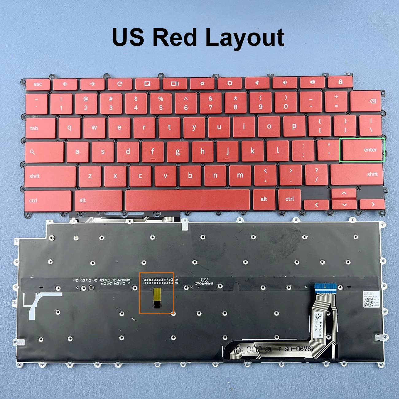 

US Backlit Laptop Keyboard For Samsung Chromebook XE930QCA 930QCA 19A9B-US BA59-04429A