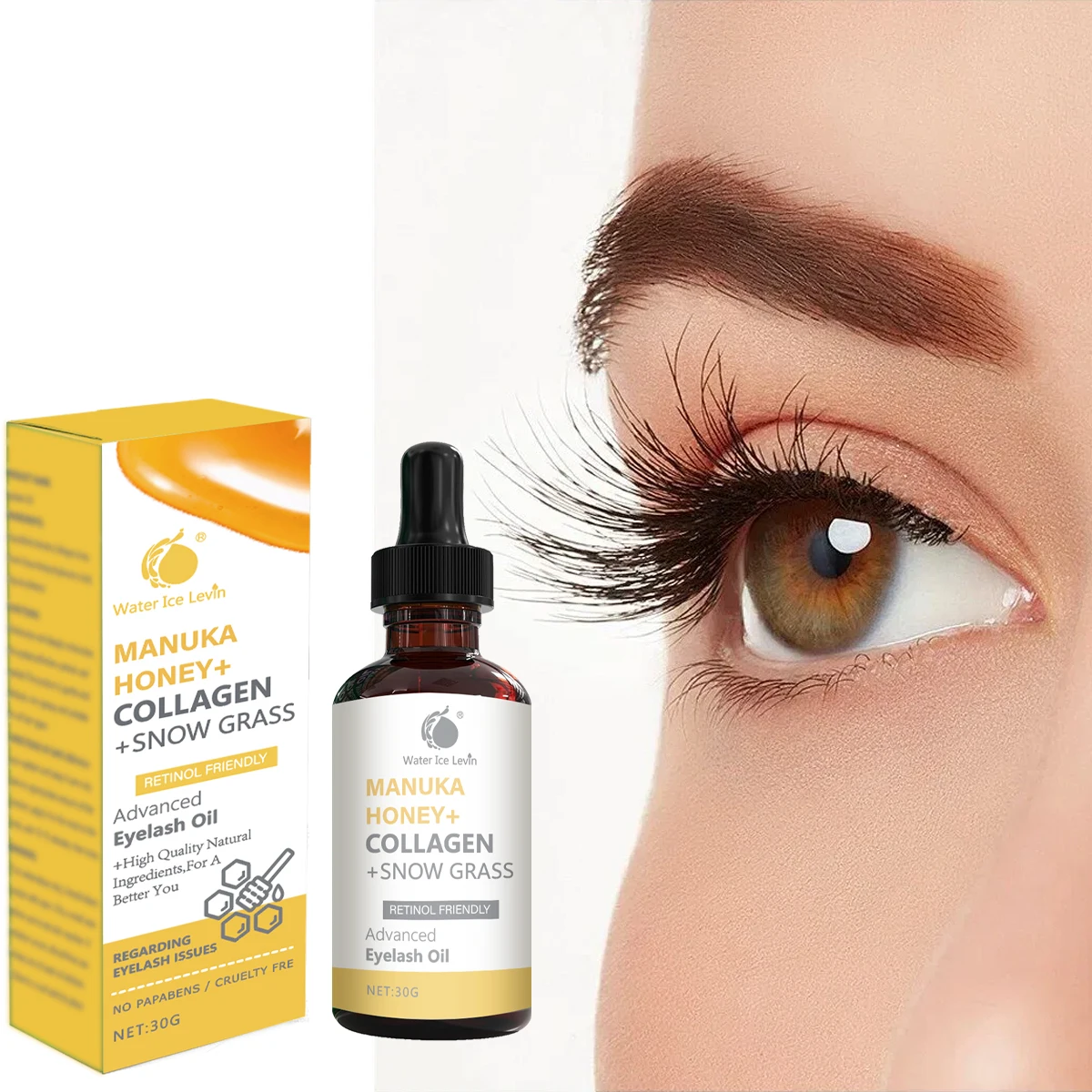 Eye Serum Containing a Variety of High-Quality Ingredients Can Repair the Skin Around the Eyes Nourishes the Skin, Fills Gaps, Relieves, and Penetrates Gently and Deeply. All-Purpose Essence.