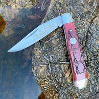 Watchman Trapper Knives Pocket Double Blades Slip Joint Folding Knife Classic Bone Grips Mirror Finish