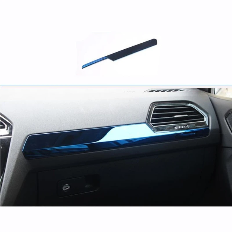 For Volkswagen Vw Tiguan 2017 2018- 2020  ABS Car Dashboard Center Control strip co-pilot storage box Upper Decorative trim