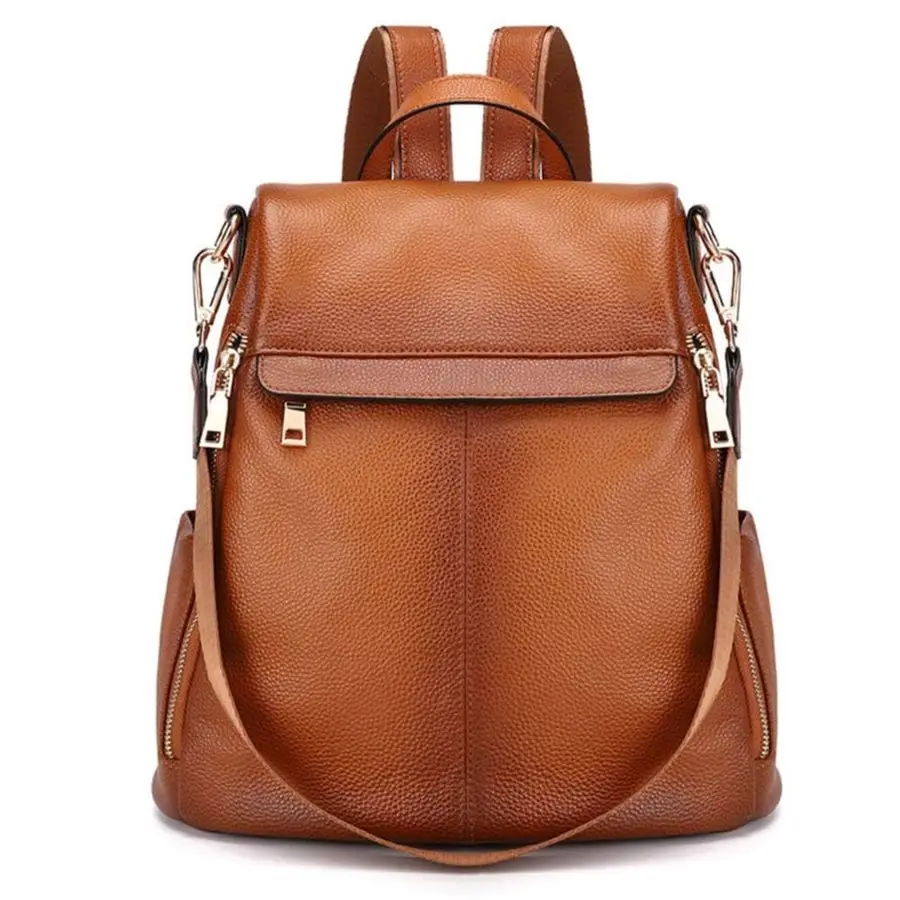 

AntiTheft Backpack Purse Genuine Leather Shoulder Bag Fashion Ladies Satchel Bags