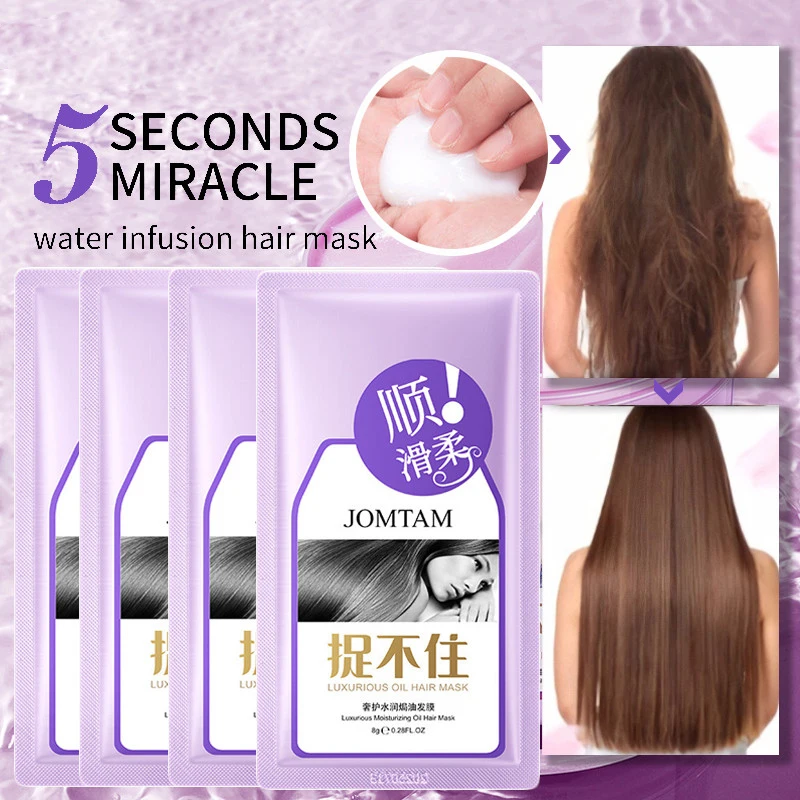 Keratin Straightening Hair Mask 5 Seconds Miracle Repairs Hair Damage Frizzy Restore Soft Fluffy And Smooth Nutrition Care