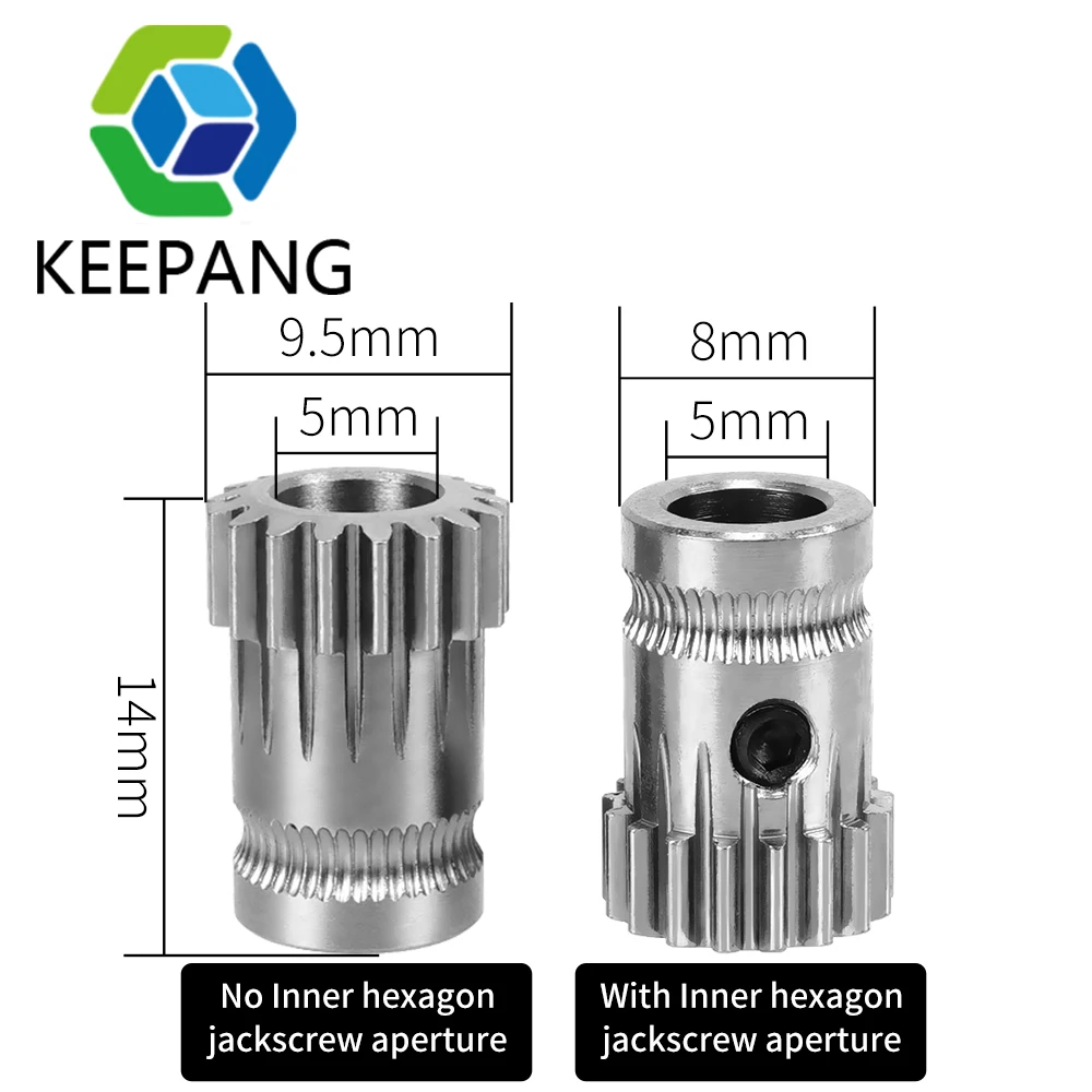 Dual Drive Gears 17T Motor Gear For Bowden Direct Extruder 1.75mm for Ender3 CR10 MK8 3D Printers Parts 3:1 Speed Rate