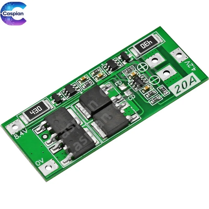 

2S 18650 Li-ion Battery Protection Board 7.4V-8.4V with Balance 20A Current 2S Series Module