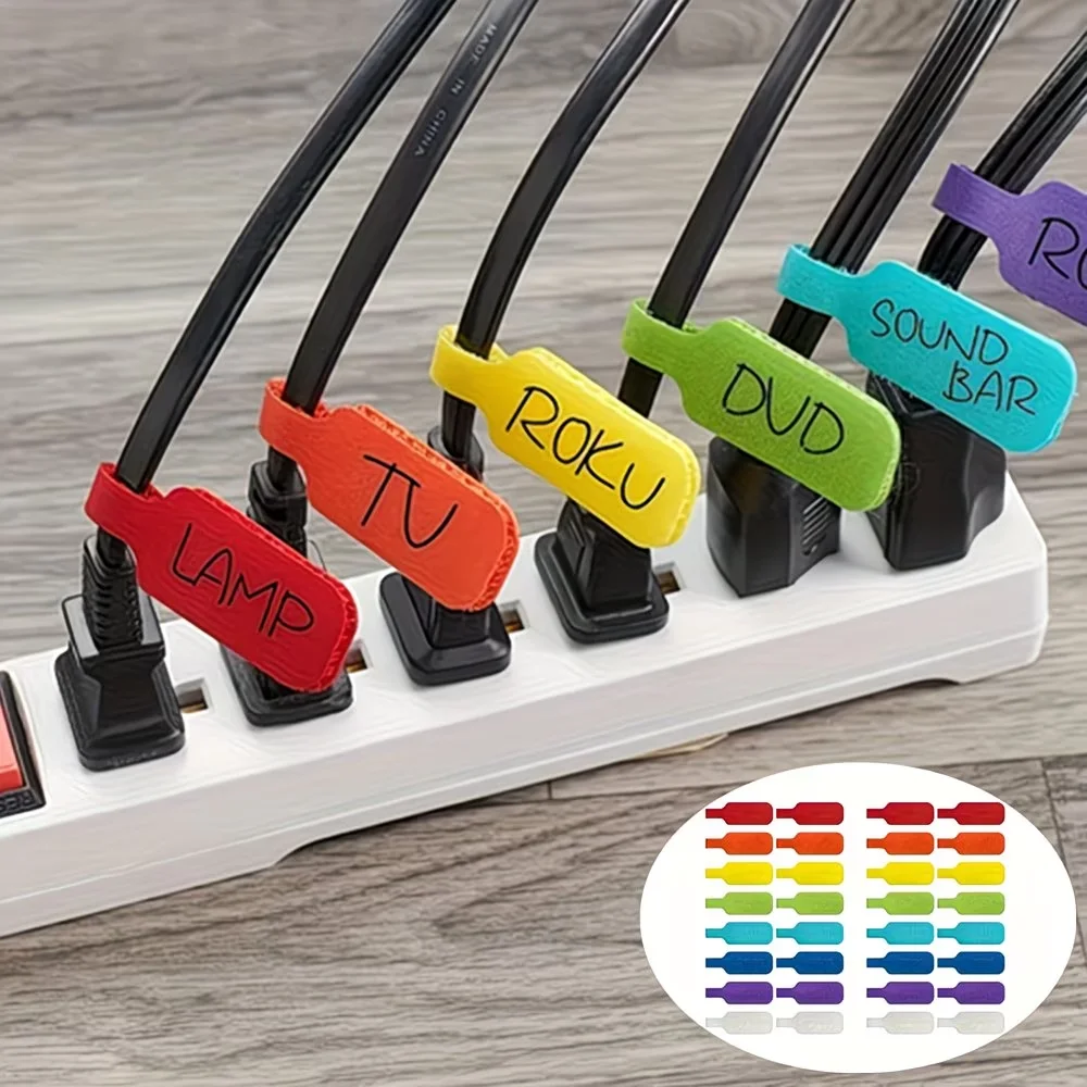 Colorful Cable Ties with Writable Function - Durable Cable Labels for Organizing and Identifying