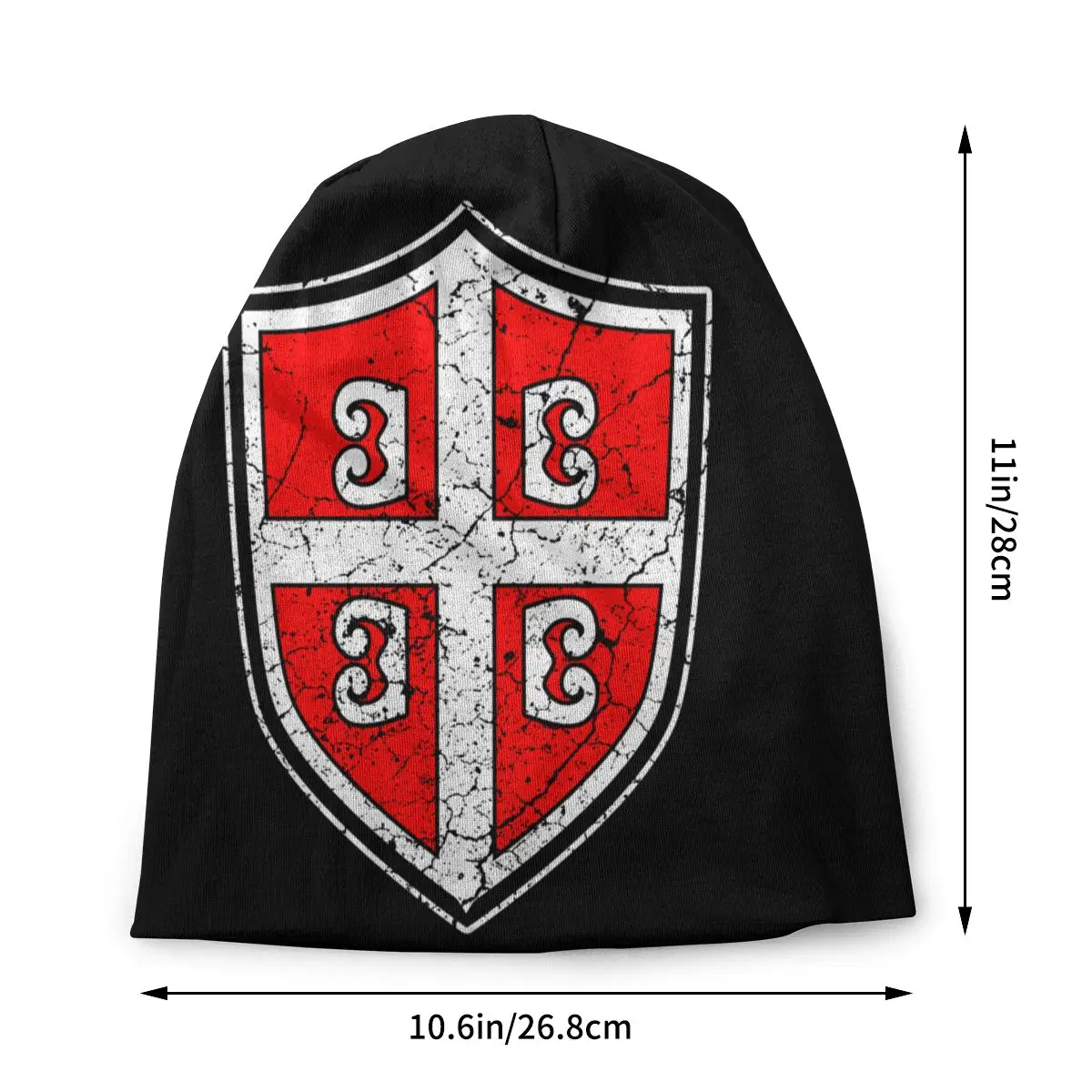 Unisex Bonnet Winter Warm Knitting Hat Serbian Cross Flag Skullies Beanies Caps Adult Serbian Coat Of Arms Beanie Hats Ski Cap