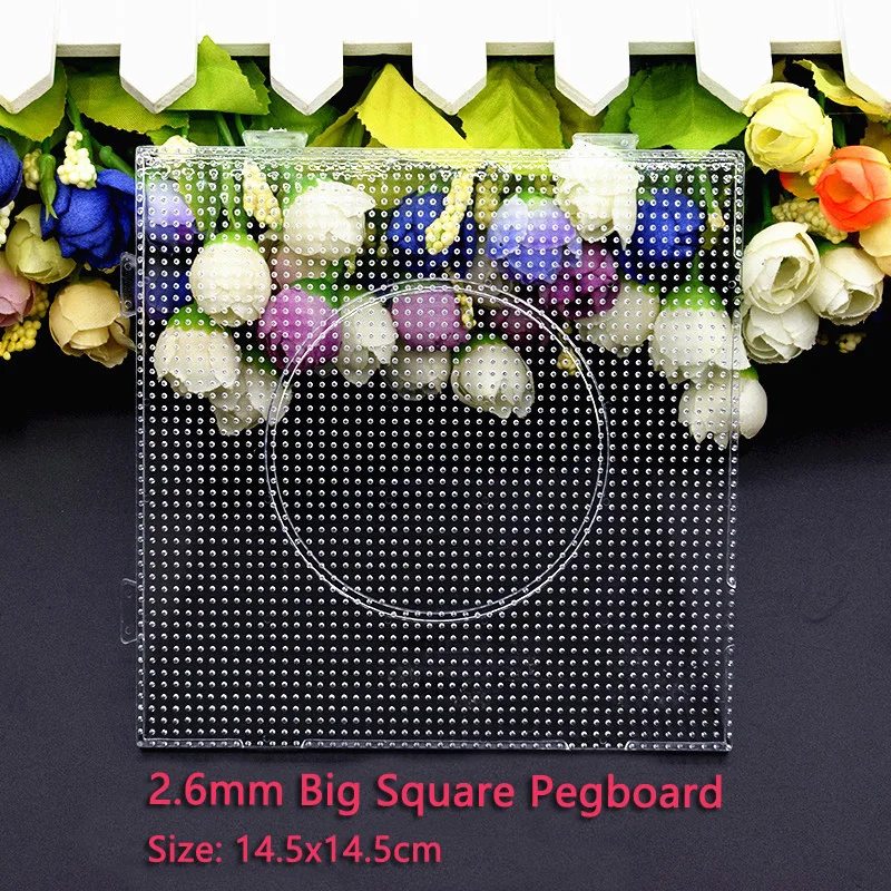 

1pc Beads Square Pegboard Hama Beads Puzzle 14.5x14.5cm Template for Mini 2.6mm Perler Fuse Beads Toys HAND CRAFT SET Peg Boards