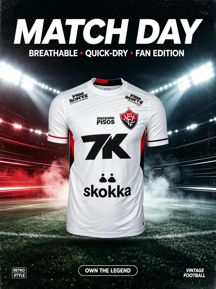 2026-27 Neues Vitória Fußballtrikot Sportlich Atmungsaktiv 3D-Gedruckt Schnelltrocknend Herren Damen T-Shirt Unisex Fangeschenk Familien- und Kinder-T-Shirts – Detail 3