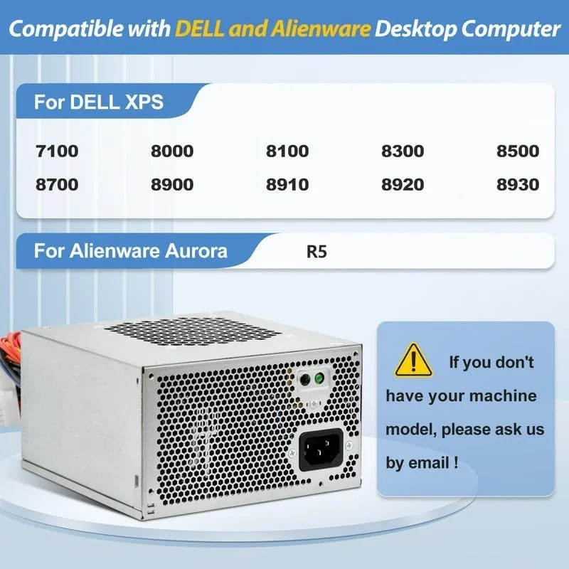Upgraded HU460AM-01 WC1T4 D460AM-03 460W Power Supply Compatible With Dell XPS 7100, 8000, 8100, 8300 , 8500, 8700 , 8900 , 8910 , 8920 , 8930 , And Alien-Ware Aurora.