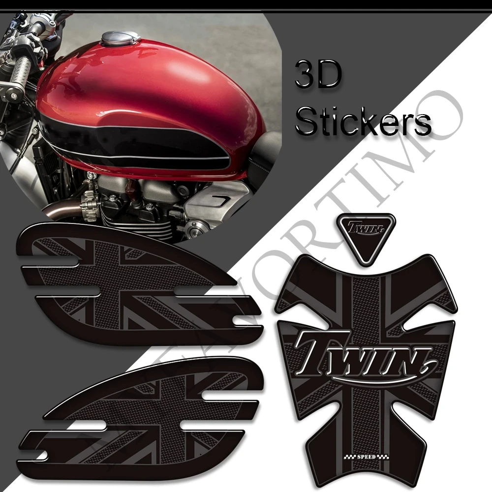 Motorcycle Stickers Tank Pad Decals For Triumph Speedmaster T100 T120 Street Cup Speed Twin Rocket 3 Bonneville 1200 Thruxton R