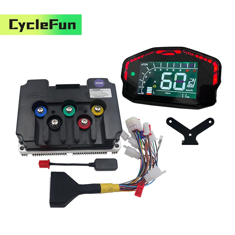 

FarDriver ND961000 96V V2 DC Controller 450A With Bluetooth And DKD ONE-LIN Display For Electric Motorcycles Scooters Conversion