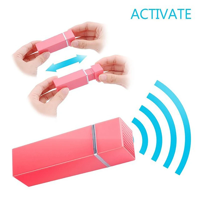 Lipstick Shape Anti-Attack Device Alarm Loud Alert Keychain Personal Alarm Security for Girl Children Self Defense Pocket Alarm