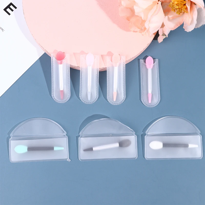 Bálsamos de silicona para labios, 1 piezas, pincel para máscara de labios con ventosa, cubierta antipolvo, pinceles de maquillaje, pincel para lápiz labial