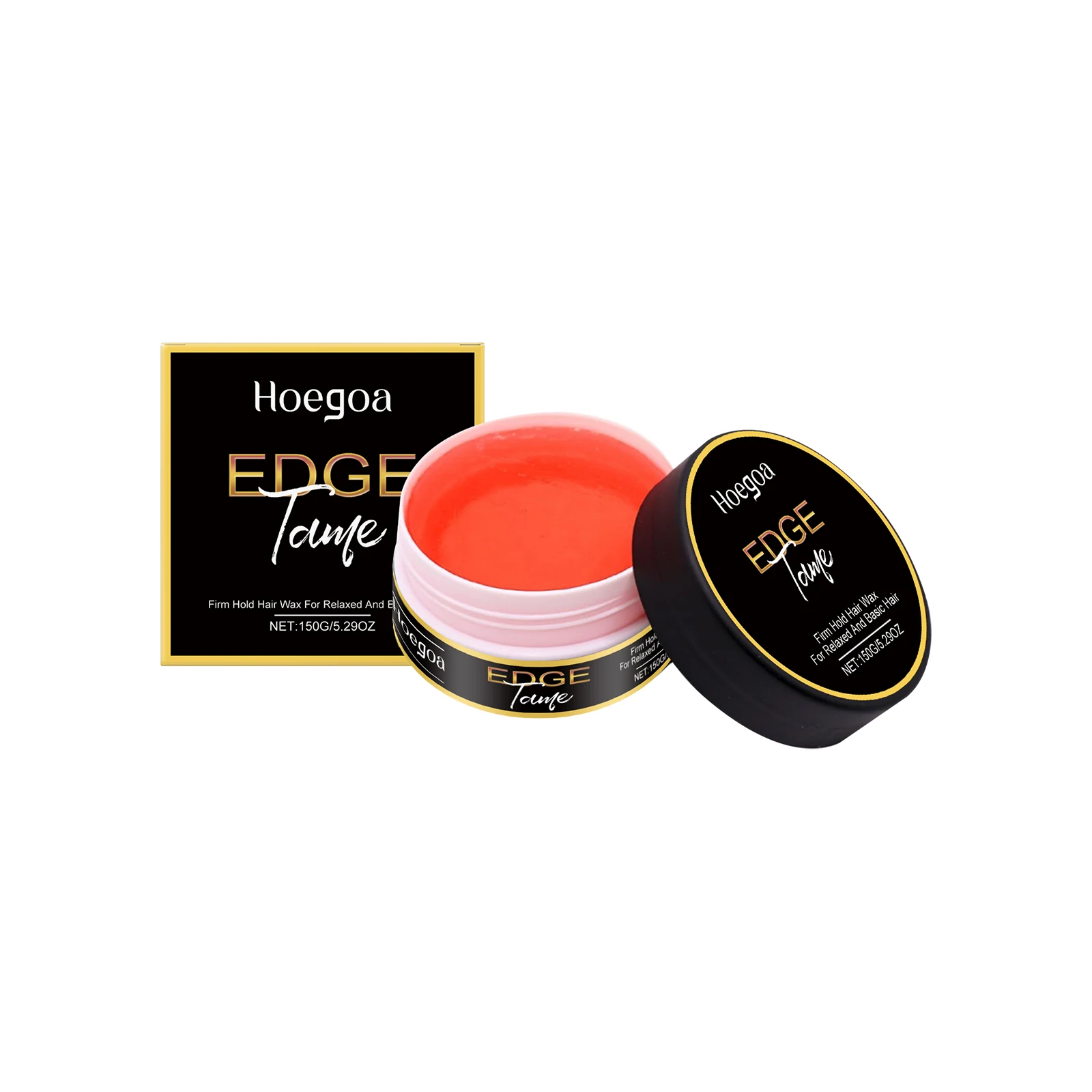 Hoegoa Edge Tame Hair Wax Strong Hold Edge Control Styling Wax Light Tames Broken Hair Neat Hairline For Thick Hard Hair 150g