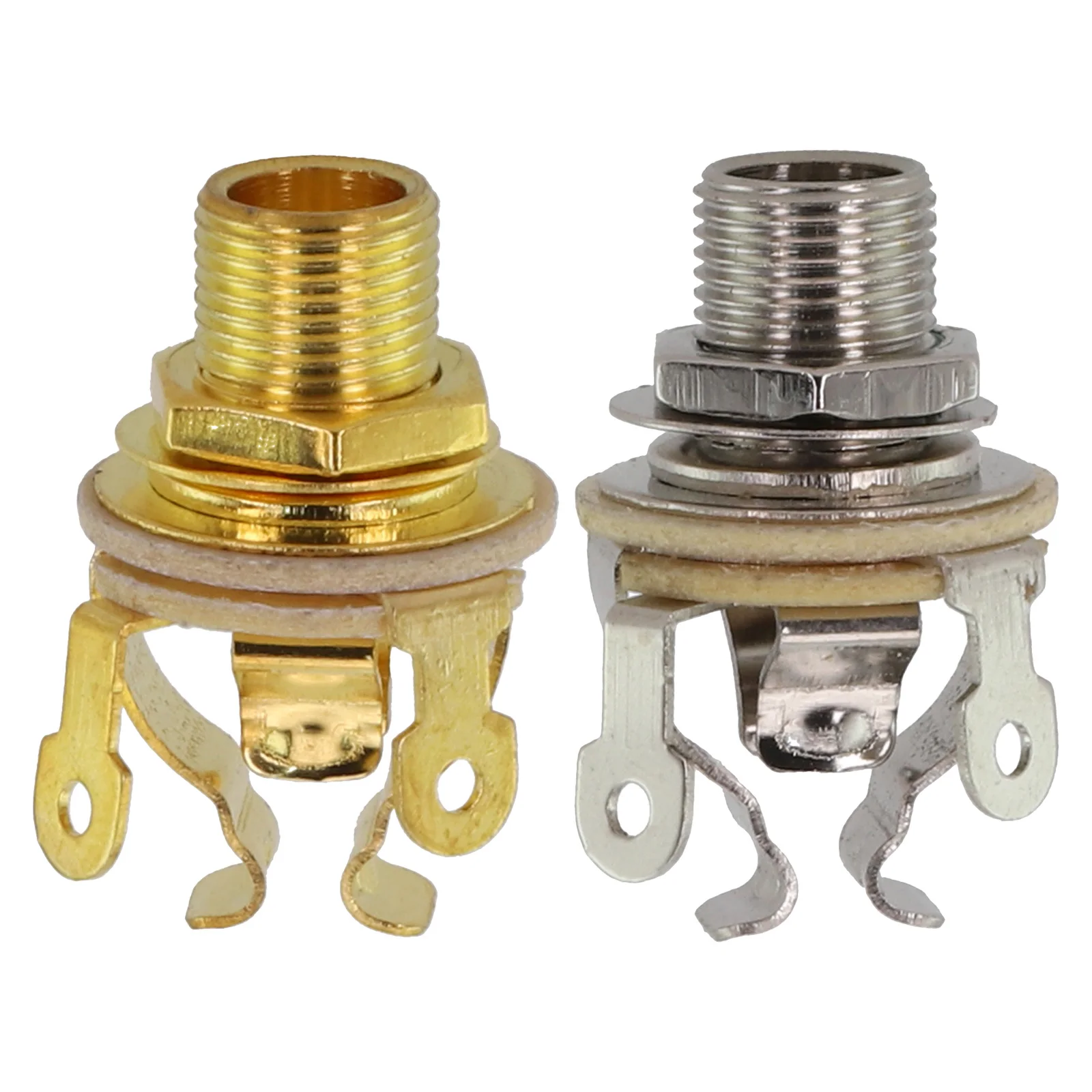 

1/4 дюйма 6,35 мм стерео входной розетка латунная гитарная стерео розетка детали гитарный разъем для электрогитары выходная часть звукоснимателя