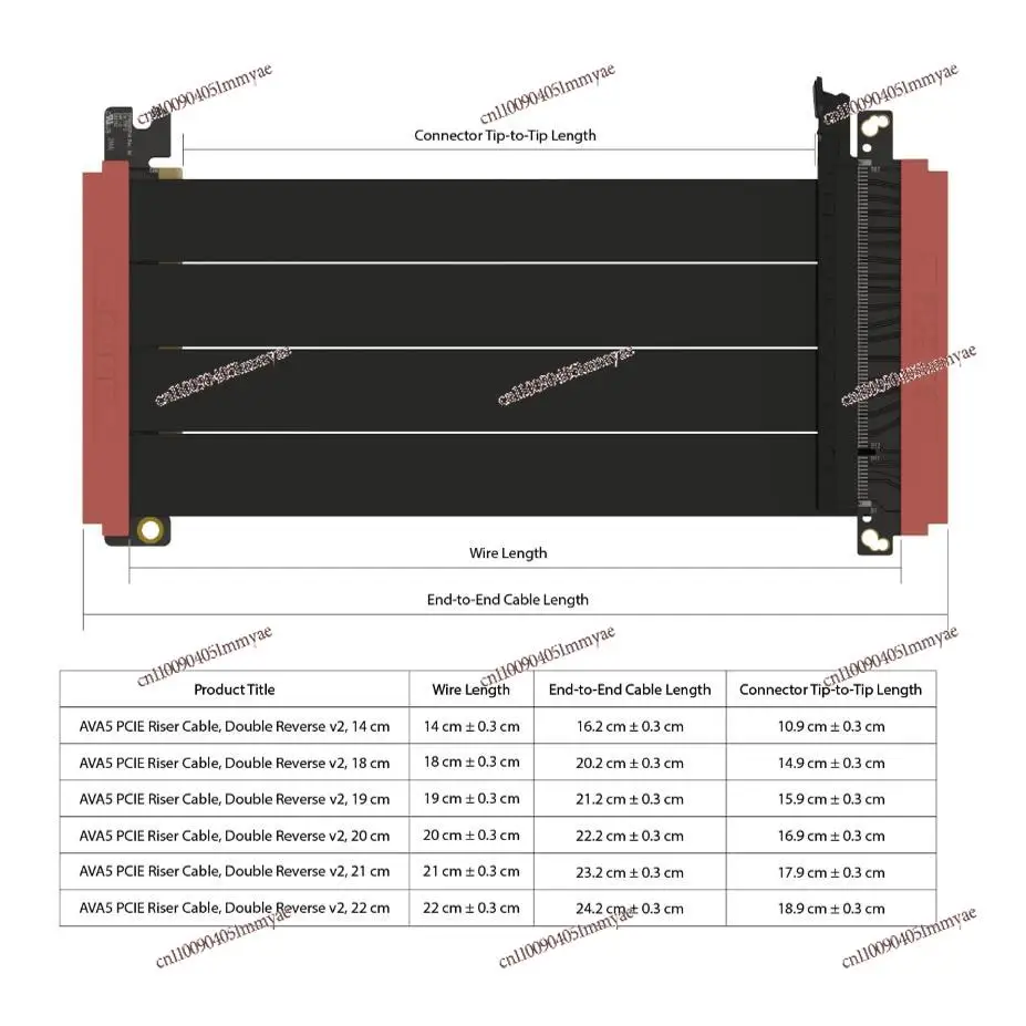 Dual reverse graphics card extension cable high speed stable soft ultra low loss support 5090