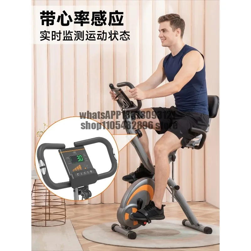 Exercise Bike Magnetic Control Pedal Bike Foldable Spinning Bike Indoor Sports Equipment
