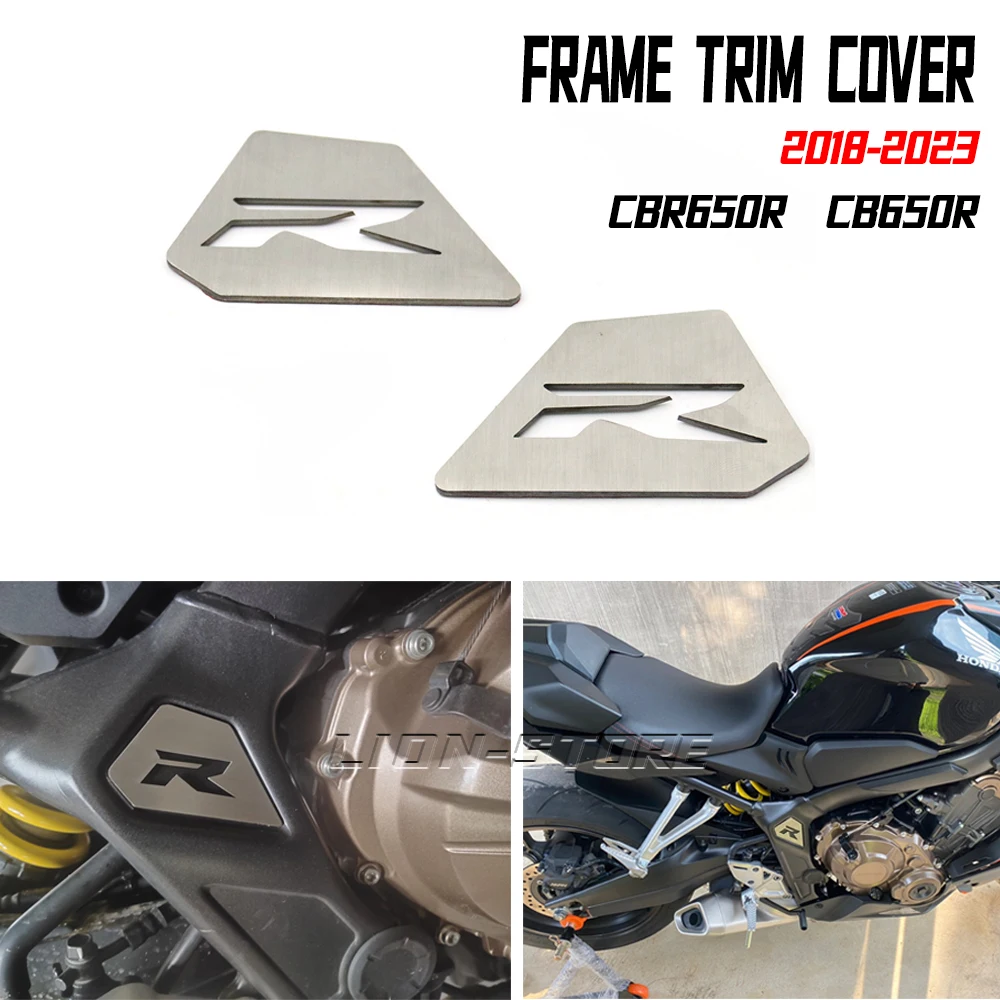 Couvercle Kiev illage de cadre de moto en acier inoxydable, accessoires pour HONDA CBR650R, CB650R, CBR 650R, CB 650R, 2018, 2019, 2020, 2021, 2022,