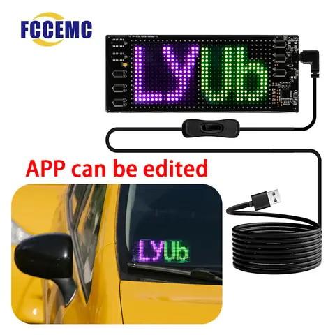 APP-redigering LED Ub3r Biltaxi LED-ljusskylt Färgglad LYUB-logotyplampa Halloween LED-atmosfärlampa RGB Julatmosfär 10 best sales Uber LED-skylt för bil - №1