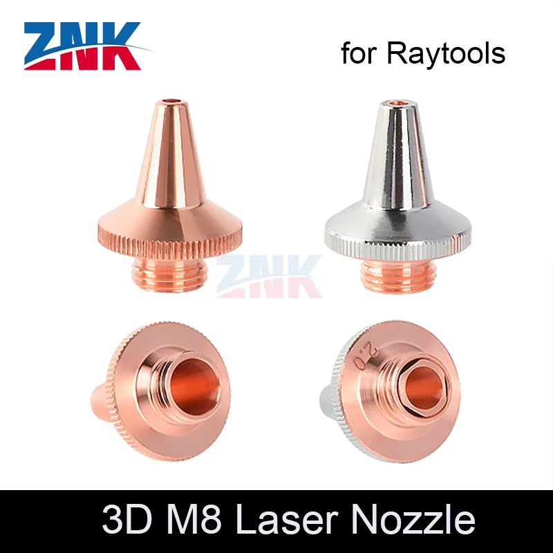 

ZNK 3D лазерные сопла M8/M6 медь одно/двухслойный хром для сварочной резки трубки Raytools BT240S BM109 WSX HAN'S Precitec