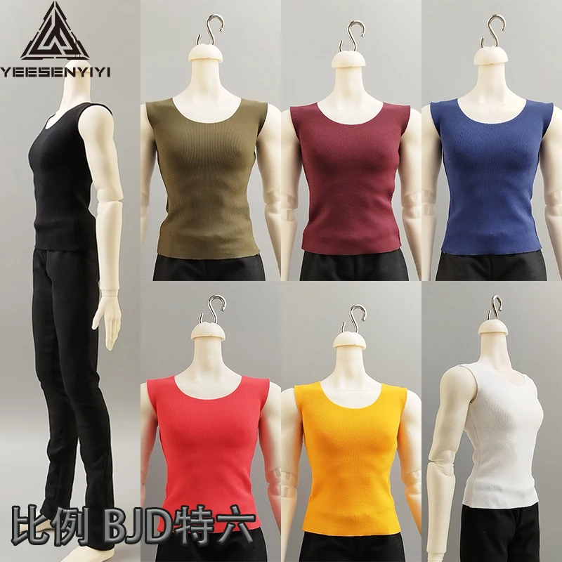 

1/6 Lightweight Stretchy Compression Shirt for 12-inch T6 BJD Solid Vest Tank Top for 30 cm Ashi Dolls Action Figures' Outfit