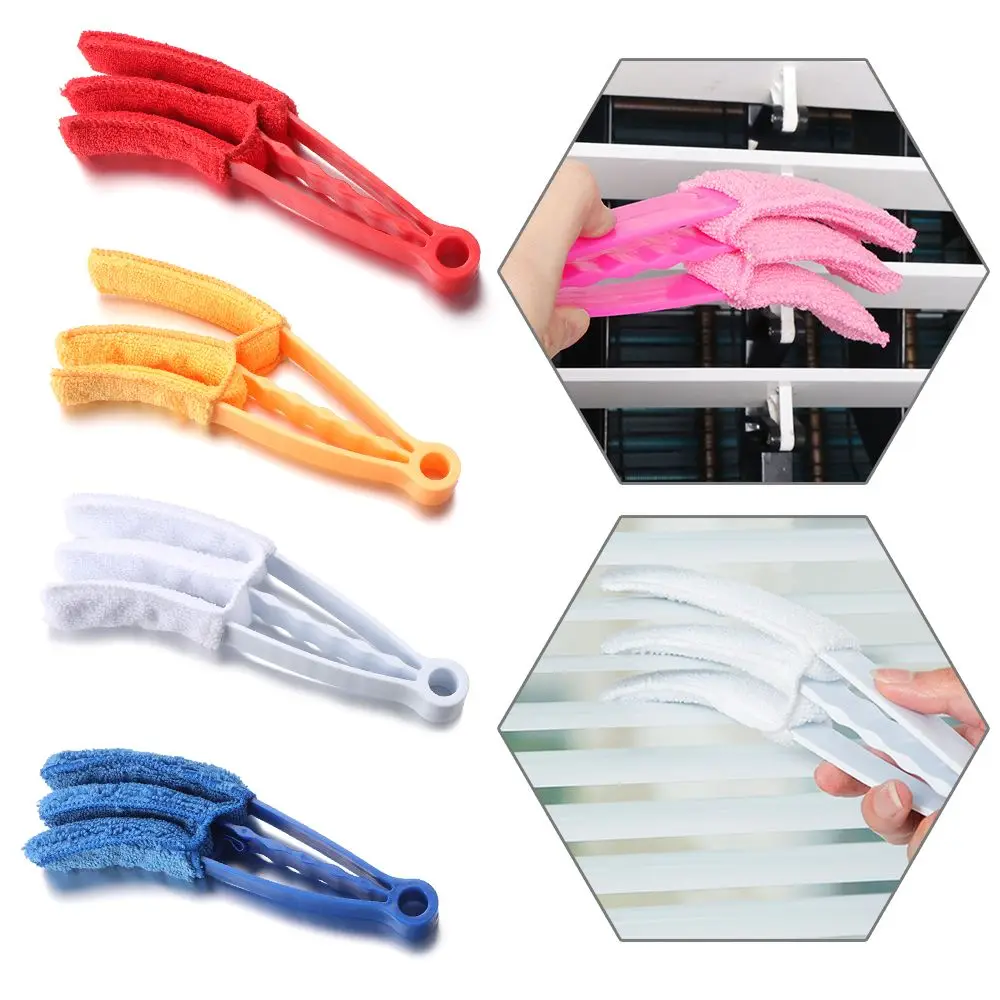 Tool Duster Microfiber Venetian Window Blind Household Removable Cleaner Brush Clip