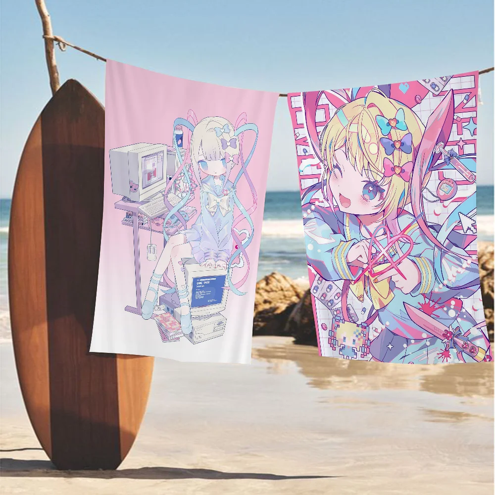 N-Needy Girl Overdose Game Microfiber Beach Towel Absorbent Quick Dry Soft Yoga Swimming Resort Mountain Climbing Towel