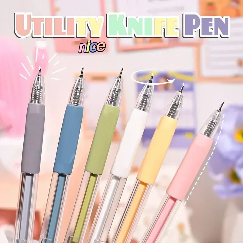 Art Utility Knife Pen Knife Paper Cutter Stickers Scrapbooking Cutting Tool Express Box Cutter Knife School Supplies Stationery