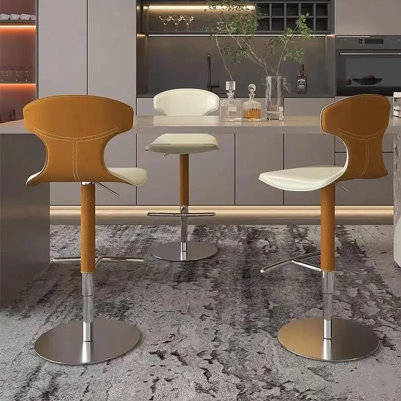 

Designer Counter Bar Chairs Height Stools Kitchen Island Nordic Italian Luxury Parties Console Sgabello Cucina Bar Furniture