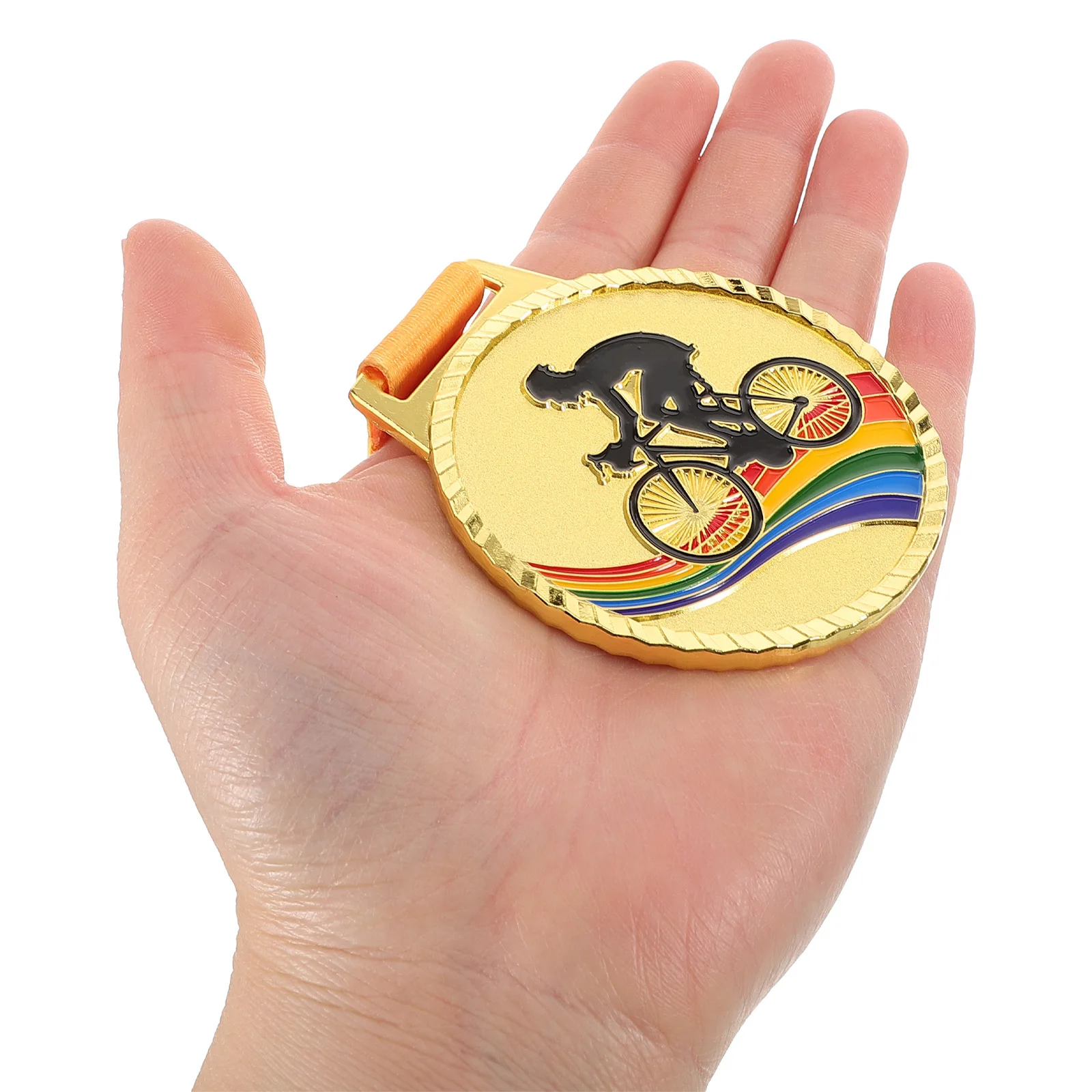 1 шт., велосипедная медаль, золотой трофей для гонок на велосипеде, спортивное празднование, медаль из цинкового сплава, приз для соревнований на память